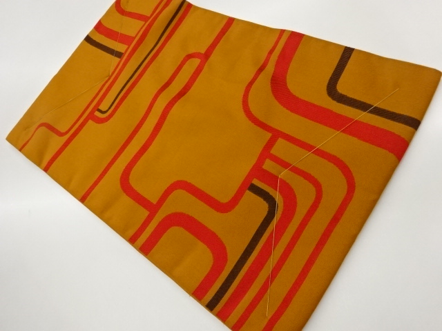 JAPANESE FUKURO OBI / UNUSED / WOVEN ABSTRACT (NON-TAILORED)